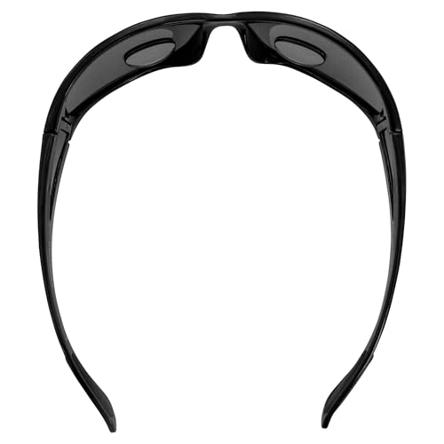 BluWater Polarized +3.0 Magnification Bifocal 3 Sunglasses, Gloss Black Frame, Gray Lenses4