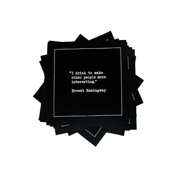   Five-Star-Napkins-Bar-Quotes-Black-Cotton-Cocktail-Napkins-Beverage-Napkins-Bar-Napkins-Cloth-Napkins-Party-Napkins-Events-Holidays-Weddings-Birthdays-Disposable-45-x-45-50x