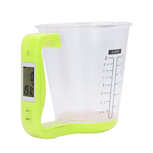 Bilance misurino, bilancia da cucina digitale, misurino domestico in ABS da cucina portatile 1 kg bilancia elettronica misurino con display LCD per caffè latte condimenti(Verde)