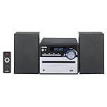 Roxel Micro All in One CD Player with USB Playback, FM Radio, BT Streaming, AUX In, and Remote Control for Versatile Listening RCD-230BT