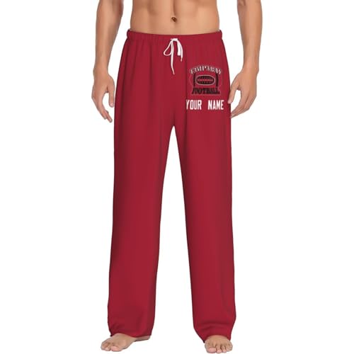 Custom Pajama Pants Personalized Unisex House Trousers Customizable Name Athletic Lounge Pants with City Name