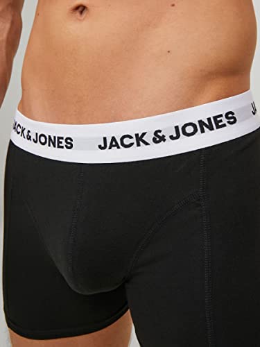 JACK & JONES Herren Jacbasic White Wb Trunks Pack of 3 Boxershorts, Schwarz, L EU – Ansicht 6