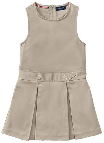Classroom Uniforms Girls Jumper Dress Kick Pleat with Buttoned Detail