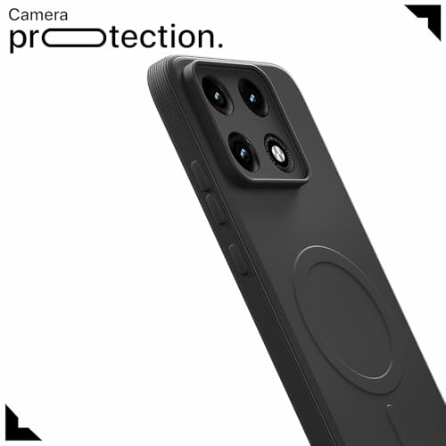 Image of Pikkme Back Cover for Motorola Moto Edge 70 Pro 5G Soft Matte Silicone Mag-Safe Design (Mag-Safe Not Support) Camera Protection | Slim Fit Bumper Cover (Black)