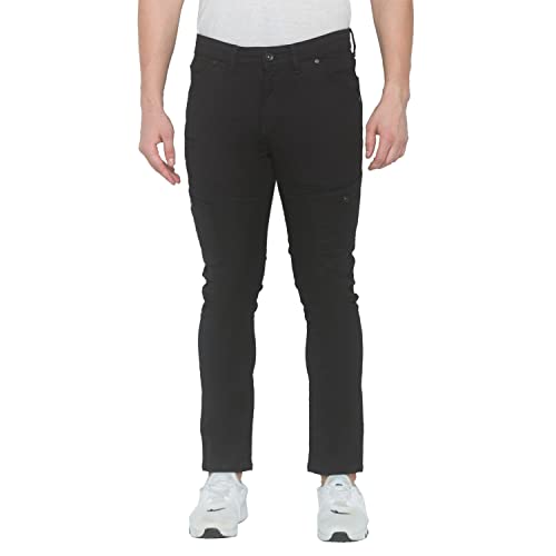 Image of Spykar Men's Cotton Jogger High-Rise Slim Fit Jeans (MACT-01BB-032)