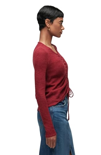 HUDSON Women's Ruched Long Sleeve Sweater2