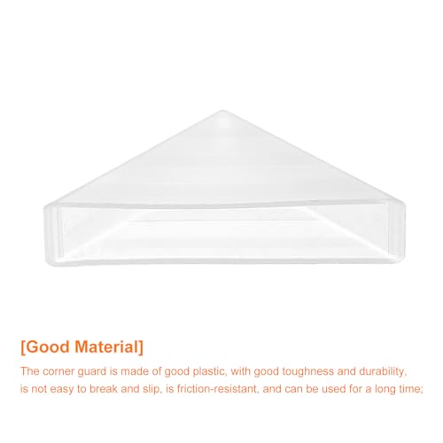 Image of uxcell 8Pcs Plastic Corner Protectors 9x50mm Right Angle Shape Glass Corner Guards Cushion for Corner Protection of Glass, Mirror, Tile, White