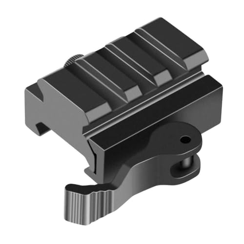 PBTMCD Libération Rapide, 3 Fentes Picatinny Alliage en Aluminium Monts Rails, Profond Colonne Montagneuse Adaptateur Monte, avec Verrouillage du Levier QD, 1/2 "h X 1.57''l(1 Pack)