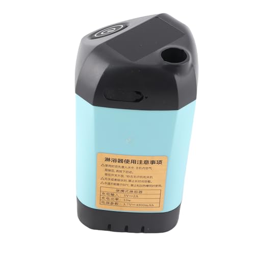Ducha portátil para camping con bomba eléctrica IPX7 y batería de 4400mAh para camping, senderismo y backpacking miniatura 3