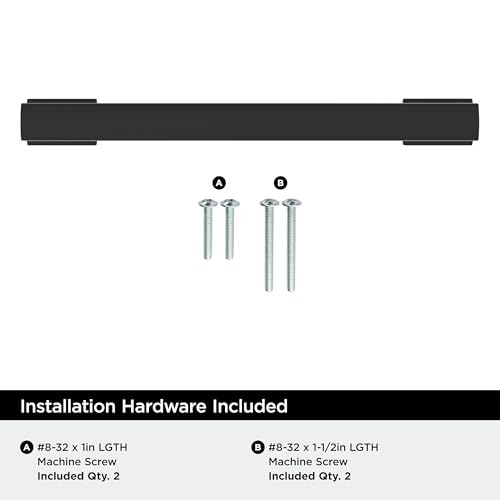 Image of Amerock 25 Pack 5-1 /16 inch Triomphe Matte Black Drawer Pull