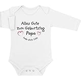 Shirtgeil Body niemowlęce &#34;Wszystkiego najlepszego z okazji urodzin tata z napisem &#34;Hab Dich Liebe&#34;