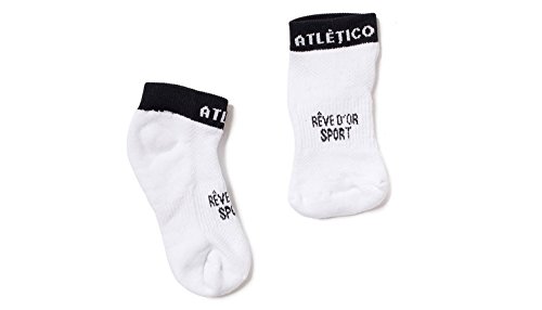 Rêve D'or Sport, Vários, Meia de futebol, Criança Unissex, Branco/Preto-Atlético Mineiro, P