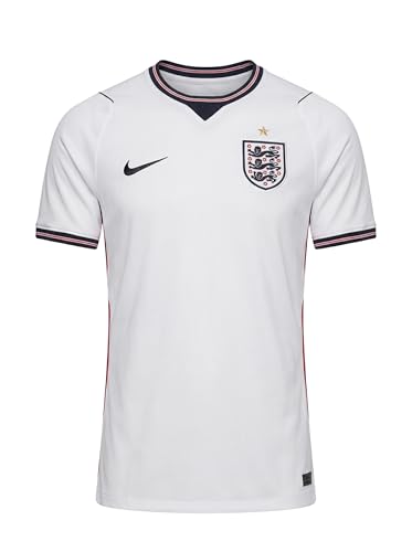 Nike Angleterre Homme M – England National Team Football Jersey – WM 2026 Euro Fan Jersey NK Dri-FIT Stadium Home Maillot, White/Speed Red/Obsidian/Obsid