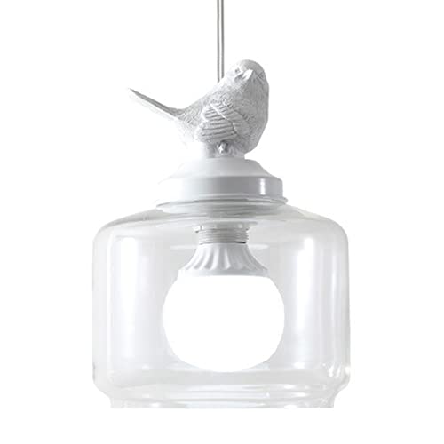 Lámpara colgante de pájaros con luz Edison creativa para mesita de noche