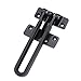 Home Security Door Lock Latch Guard Clasp Home Reinforcement Lock for Swing-in Doors Hotel Door Latches Anti-Theft Buckle (1, Black)