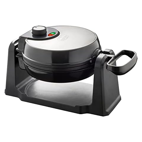 Quest 35969 Rotating Waffle Maker with Temperature Control Cover