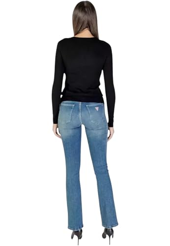 Guess Para Mujer. W5BR41Z2NQ2 Camiseta Saylor Negro (S), Casual, AlgodóN, Manga Larga - 4