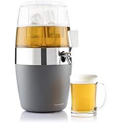 Maletin Cerveza Carro Fruta InnovaGoods® Dispensador de cerveza 4L, dispensador de bebidas, dispensador de cerveza Ball con refrigerante, dispensador de cerveza gris 22x41,7x26,5cm