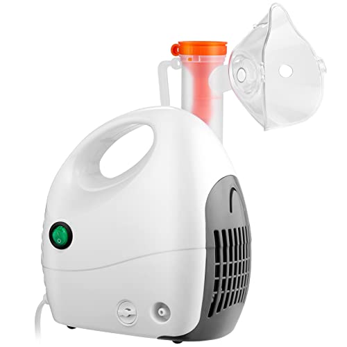 Nebulizer Machine with 1 Set of Kits for Breathing Problems, Adjustable Amount for Adults and Kids, Breathing Treatment Nebulizer with 3 Masks, Handheld and Portable Design