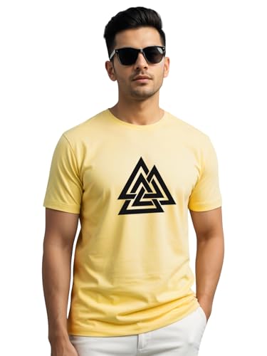 Image of ADRO Men's 100% Cotton Regular Fit T-Shirt