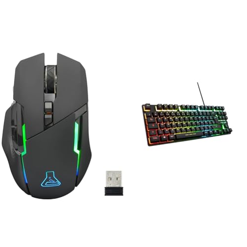 Souris Gaming Wireless Haute Performance et Clavier TKL Rétro-Éclairé