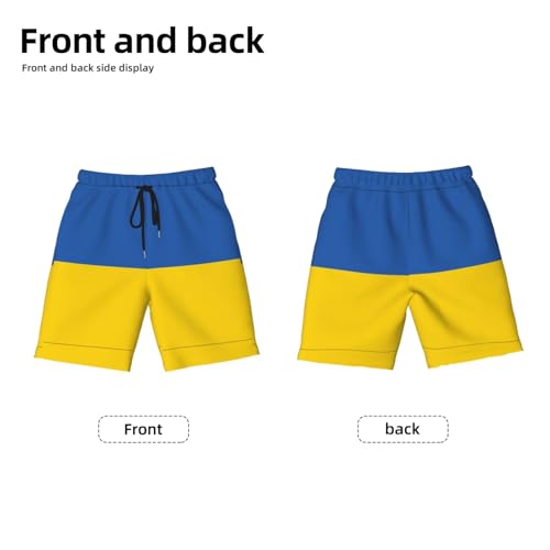 Flag of Ukraine Youth Beach Pants, Soft and Breathable, with Drawstring Waist, Suitable for Sports and Leisure.2