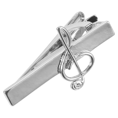 Artibetter Clip para Corbata Original de Aleación Diseño Nota Musical en Color Plata Sujeta Corbatas para Hombre en Eventos Formales como Boda y Negocios Accesorio Fino y Elegante Burdeos