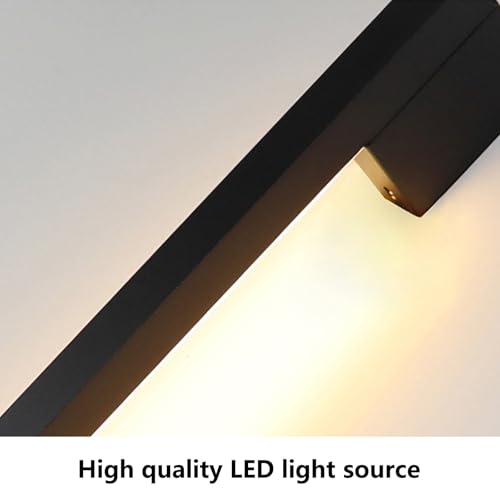 Applique murale extérieure longue LED 80cm noire étanche IP65 pour jardin