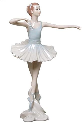 Amazon.com: 8.75 inch Figura decorativa (Porcelana Graceful Bailarina en  Pointe Azul Tutu : Hogar y Cocina