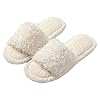 Slippers-for-Women-Open-Toe-Teddy-Fleece-Slippers-Slip-on-Fluffy-Warm-Slipper-Christmas-Indoor-Slipper-House-Shoes Slippers for Women Open Toe Teddy Fleece Slippers Slip-on Fluffy Warm Slipper Christmas Indoor Slipper House Shoes