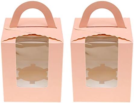 OTOTEC Economy Green Window Cake Box With Handle 10/20 pcs 9.5x9.5x11cm