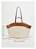 JBJYGSG Tote Bags For Women Canvas bag for women product, splicing, large capacity commuting shopping(WHITE,L) #1