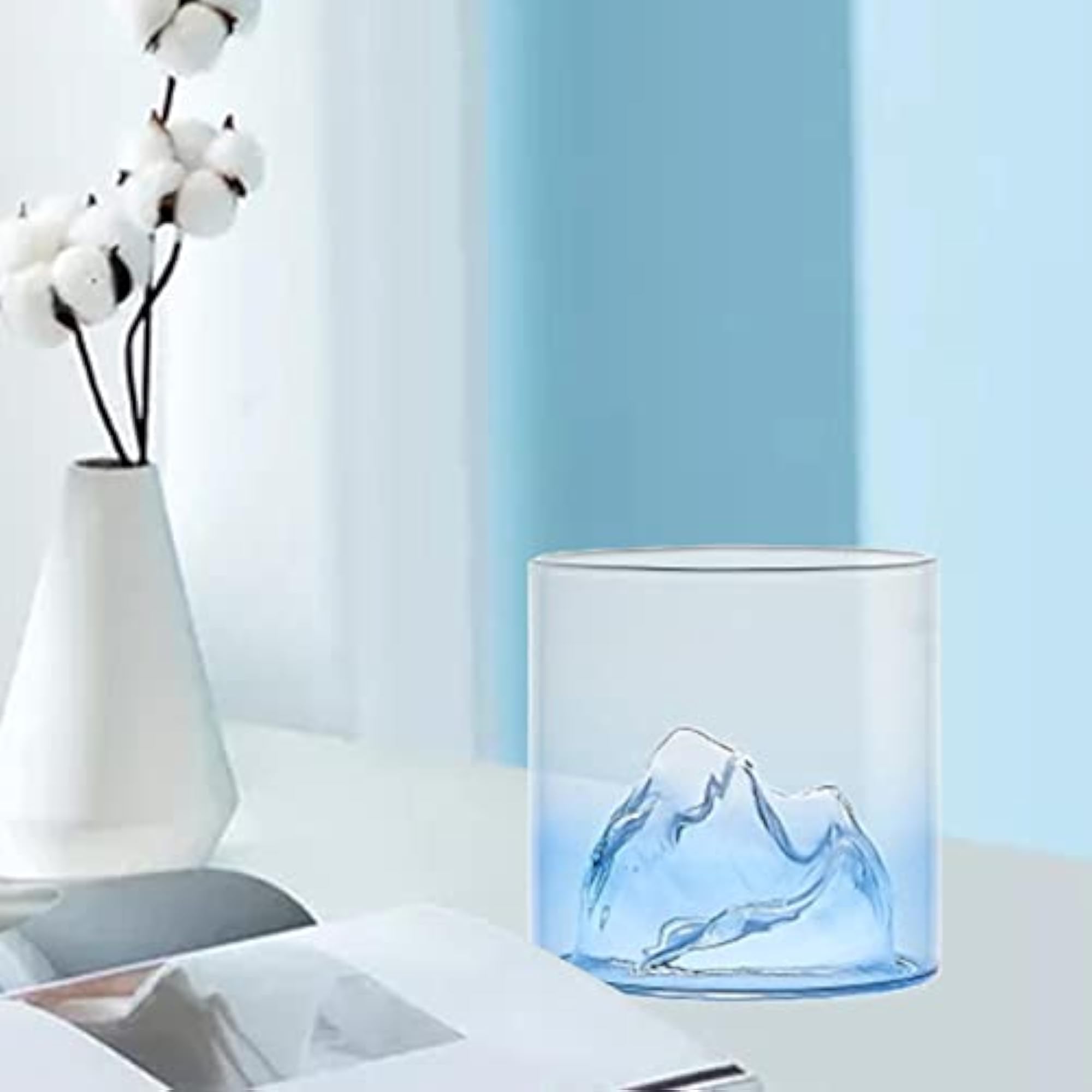 Creative Mountain Style Glass Tea Cup for Entertaining