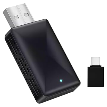 Adaptador CarPlay sem fio compatível com Android Auto, transforma sistema com fio em multimídia inteligente, plug & play