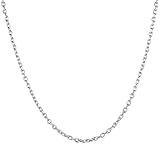 cadena rolo acero quirurgico 🎁 Paquete: Un Collar estilo Rolo de eslabones Redondos con una elegante caja de Regalo.