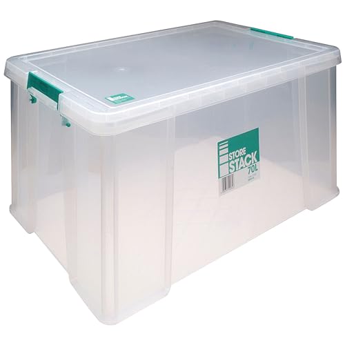 StoreStack 70 Litre Storage Box W660xD450xH320mm Clear RB90126