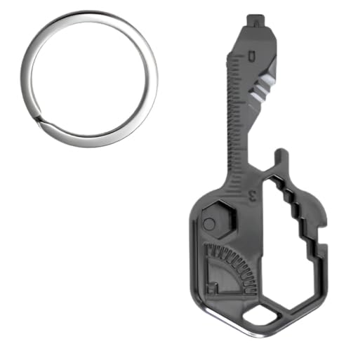 JEXOWIQ 24 In uno strumento chiave,Chiave Multifunzionale,Strumento chiave multifunzione in acciaio inossidabile, Mini strumento chiave portatile,Sport all'aria aperta Strumento