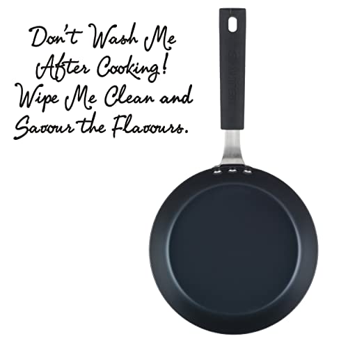 Salter-BW05455BS-Sarten-Para-Freir-De-20-cm-Con-Capa-De-Cera-Sin-PTFE-Fabricada-En-Acero-Al-Carbono-Duradera-Ideal-Para-Freir-Verduras-Y-Carnes-Saborosas-Color-Negro