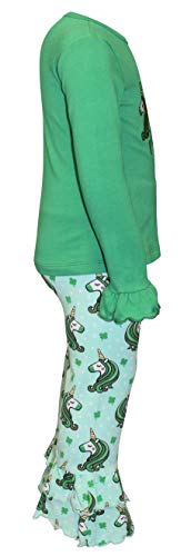 Image of Unique Baby 2 Piece Girls Double Ruffle Leggings and Long Sleeve Shirt Clothes Set Kid and Toddler Girl Outfit