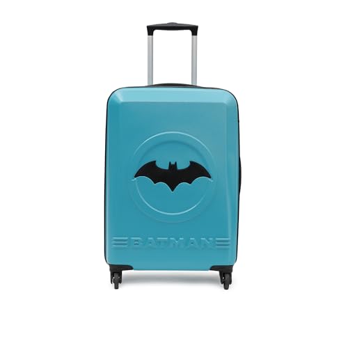Image of YAYAVAR Batman Trolley Suitcase - 85L, Cabin Luggage with 8 Spinner Wheel, Hard Shell Polycarbonate Suitcase, Number Lock, Water Resistant, Luggage Bag for Travel (Teal & Black, 67cm, Medium)