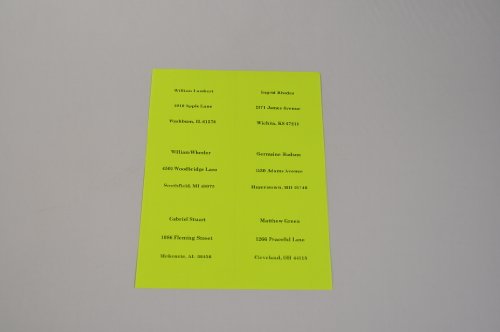 Compulabel 312401 Fluorescent Yellow Address Labels For Laser Printers, 4 X 3 1/3 Inch, Permanent Adhesive, 6 Per Sheet, 100 Sheets Per Carton #TOP3