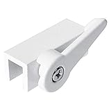 Prime-Line Products U 9825 Sliding Window Lock, 3/16 in. Max., Extruded Aluminum Housing, White, Cam Action