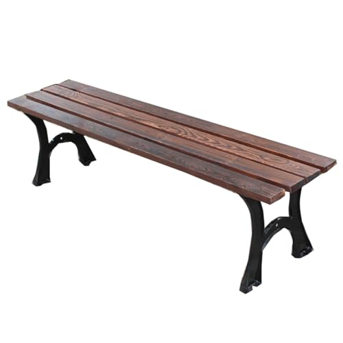 Banc de jardin robuste en bois qui résiste à la pluie et ne se déforme pas