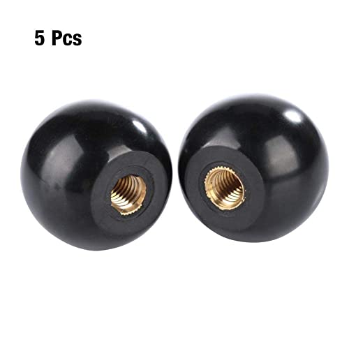 5Pcs Ball Lever Knob, Bakelite Ball Lever Knobs, M8 Female Thread Machine Handle 32mm Diameter Round Handle Ball Knob for Machine Tools