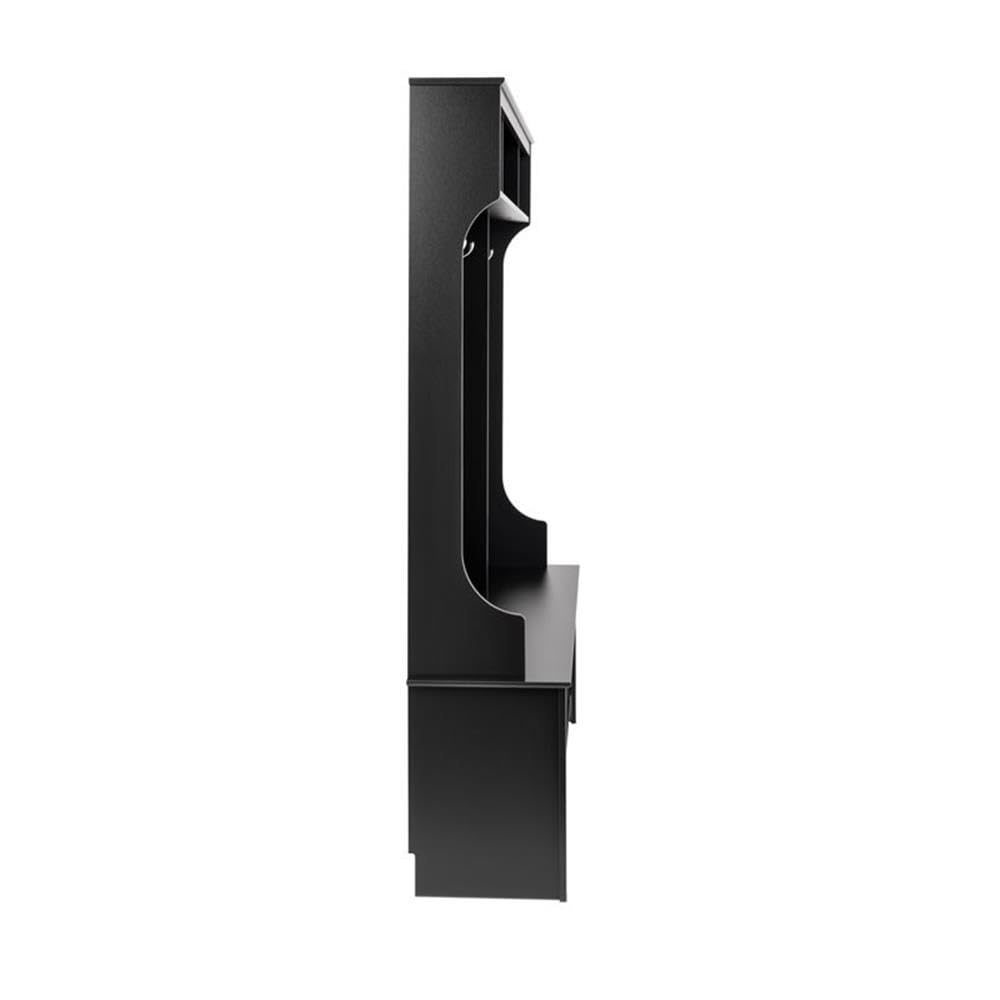 Prepac Narrow Hall Tree With 9 Shoe Cubbies In Drifted Gray Finish - 68