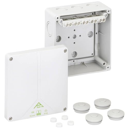 Spelsberg 1196810 SPEL Abox-i 100-10² Verbindungsdose, 140 x 140 x 79 mm, IP65, HFR Abox-I100-10 qmm Grau