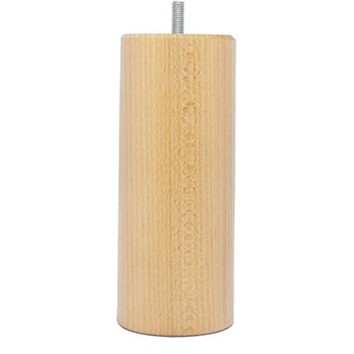 La Fabrique de Pieds AM20170060 Jeu de 4 Pieds de Lit Bois Verni Clair 25 x 7 x 7 cm