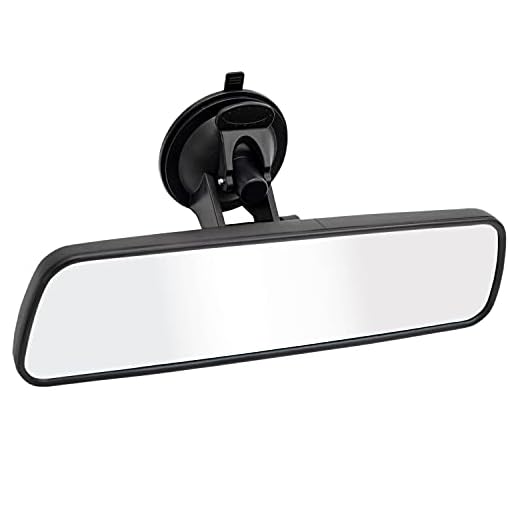 Rear View Mirror,LECAMEBOR Universal Thickened Anti-glare HD Car Interior Rear View Mirror-(With Adjustable Suction Cup)