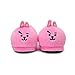 BT21 Cooky Character Fluffy Stuffed Animal House Slippers Indoor Shoes Bedroom Slides, Pink