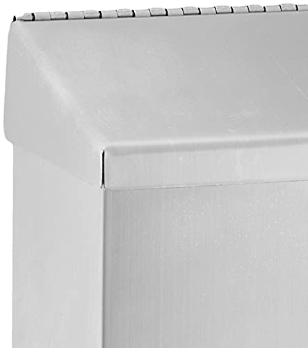 Hospeco Nd-1E Stainless Steel Feminine Hygiene Receptacle 11.6" X 8.3" X 4.5" #TOP7
